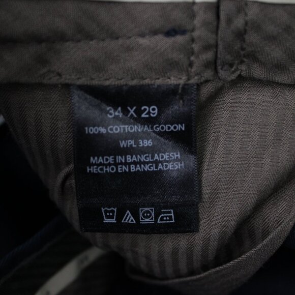 Haggar Chino Pants NWT Mens 34x29 Blue Work 2 Weekend Flat Front Comfort Waist - Picture 13 of 14